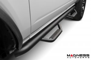 Ford Bronco Side Steps - 4 Door - 3" Nerf Step Bars - Textured Black - N Fab 